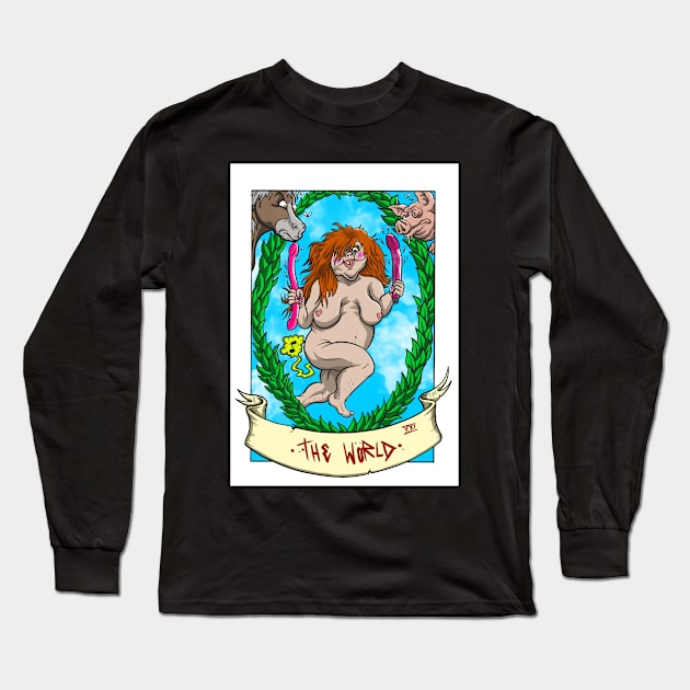 The world tarot Long Sleeve T-Shirt by Brownlazer